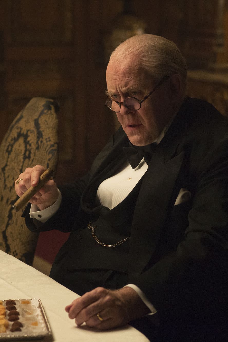 John Lithgow stuffed cotton in his nose to play Winston Churchill.