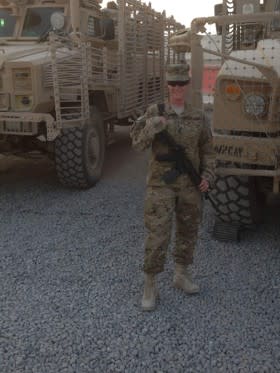 Sgt. 1<sup>st</sup> Class Robert in Afghanistan<br> (5th Armored Brigade, First Army) 