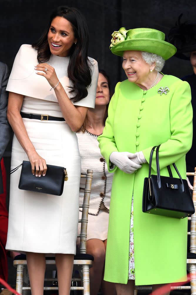 Queen Elizabeth and Meghan Markle on June 14, 2018.