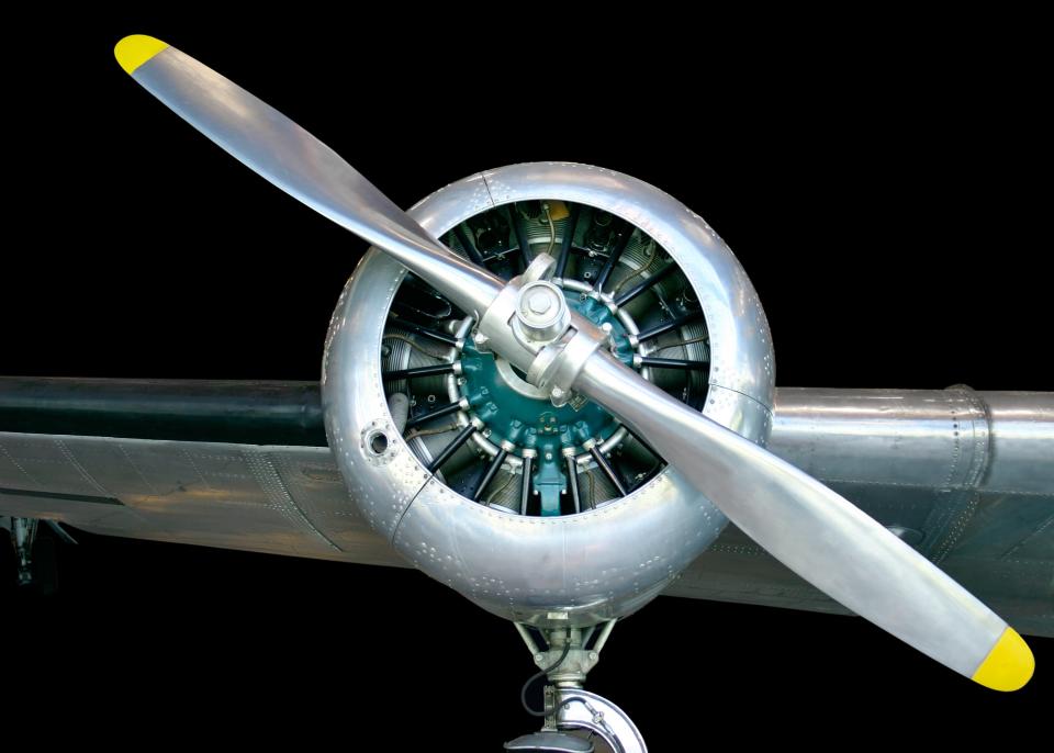 An aircraft propeller - Credit: AP