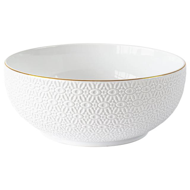 Sofia Home White Oval Stoneware Casserole Dish with Lid by Sofia