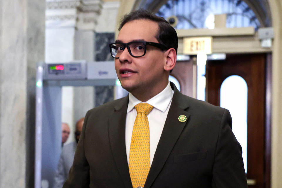 Rep. George Santos, R-N.Y., at the Capitol on May 11, 2023. (Alex Wong / Getty Images)