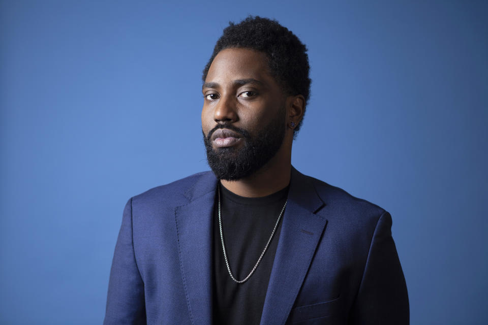 FILE - In this Nov. 14, 2018 photo, actor John David Washington poses for a portrait at the Four Seasons Hotel in Los Angeles. Washington stars in the Christopher Nolan film "Tenet." (Photo by Rebecca Cabage/Invision/AP, File)