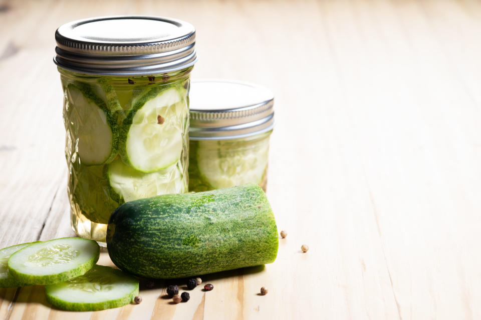 Preserve your vegetables longer by making refrigerator pickles. (Photo: SherSor via Getty Images)