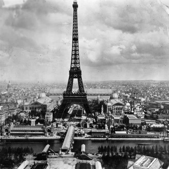 The Eiffel tower photographed during its world fair debut