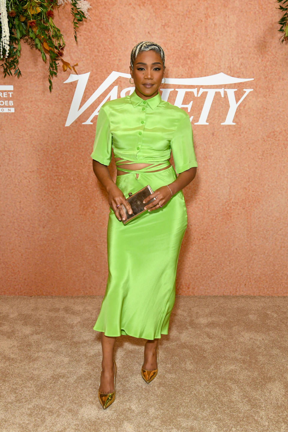 Tiffany Haddish wearing green