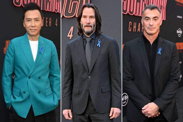 Why Keanu Reeves wore blue ribbon to 'John Wick 4' premiere - Los Angeles  Times