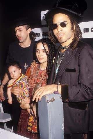 Vinnie Zuffante/Getty Lenny Kravitz and Lisa Bonet with daughter Zoe Kravitz in 1989