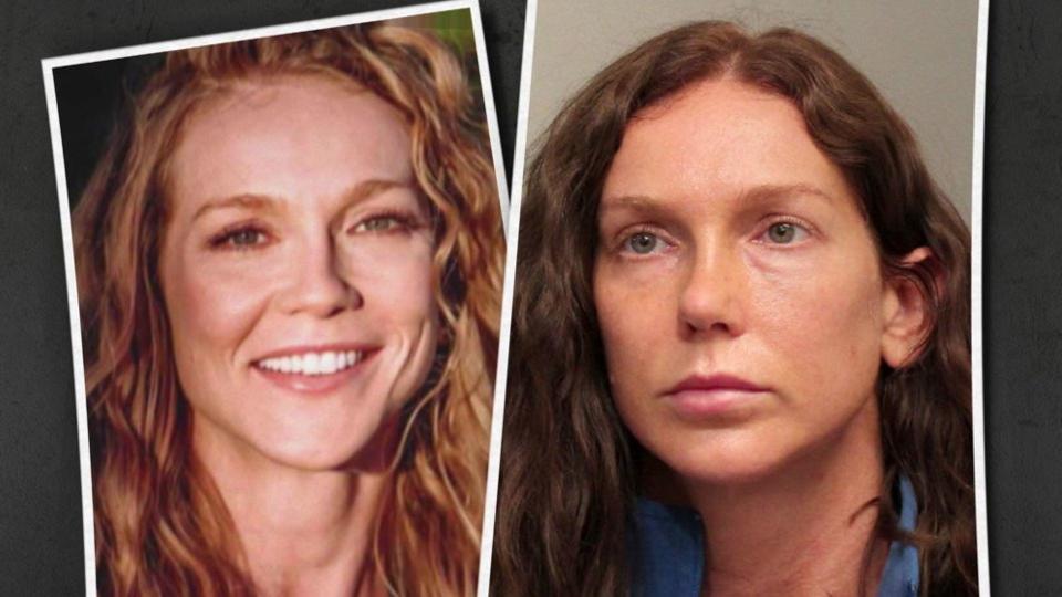 Kaitlin Armstrong before,left, and after her plastic surgery. / Credit: U.S. Marshals/Harris County Sheriff's Office