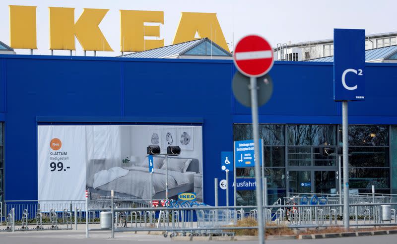 FILE PHOTO: An closed IKEA store is pictured during the spread of the coronavirus disease (COVID-19) in Berlin