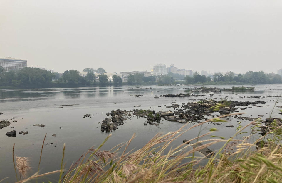 haze caused by Canadian forest fires (Mike Catalini / AP)