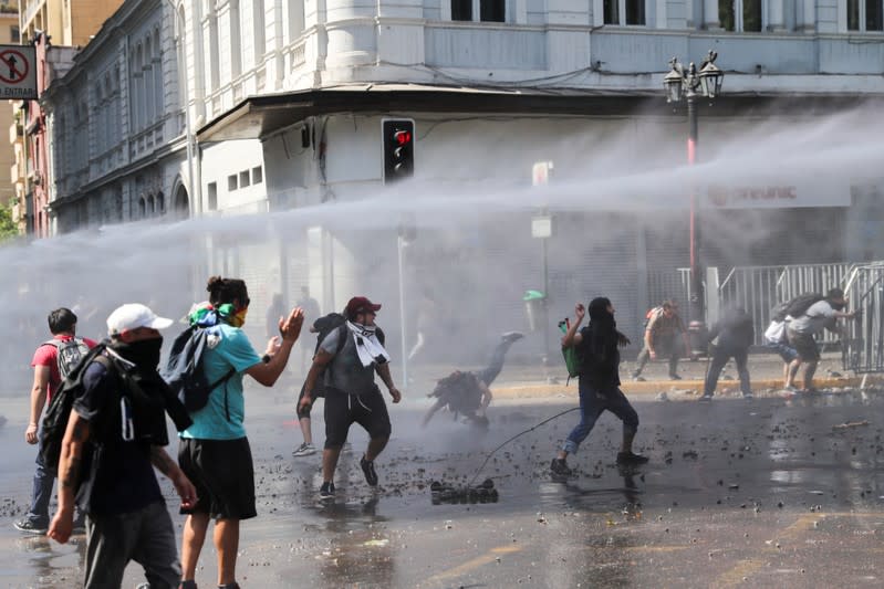 Protests against Chile's government in Santiago