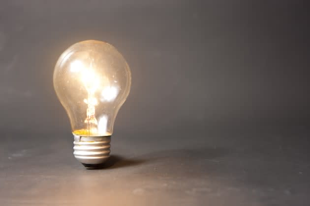 bright idea concept with light bulb