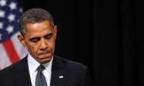 NEWTOWN, CT - DECEMBER 16: U.S. President Barack Obama speaks at an interfaith vigil for the shooting victims from Sandy Hook Elementary School on December 16, 2012 at Newtown High School in Newtown, Connecticut. Twenty-six people were shot dead, including twenty children, after a gunman identified as Adam Lanza opened fire at Sandy Hook Elementary School. Lanza also reportedly had committed suicide at the scene. A 28th person, believed to be Nancy Lanza, found dead in a house in town, was also believed to have been shot by Adam Lanza. (Photo by Olivier Douliery-Pool/Getty Images)