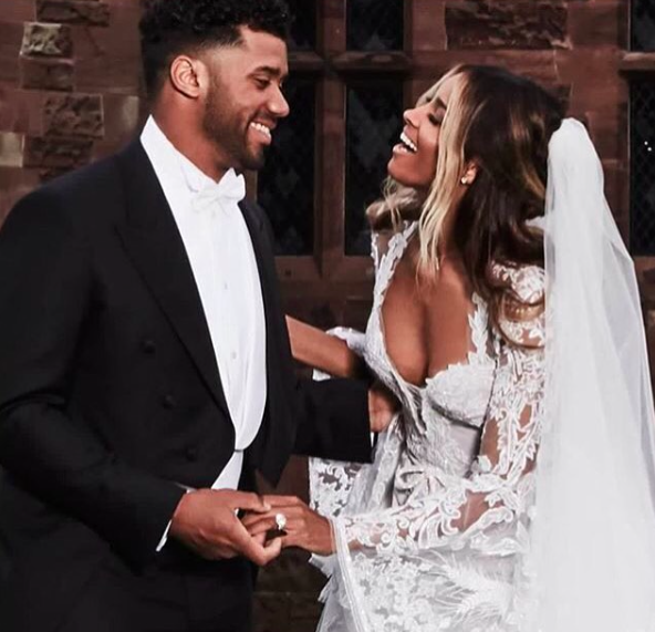 Ciara and Russell Wilson, July 6