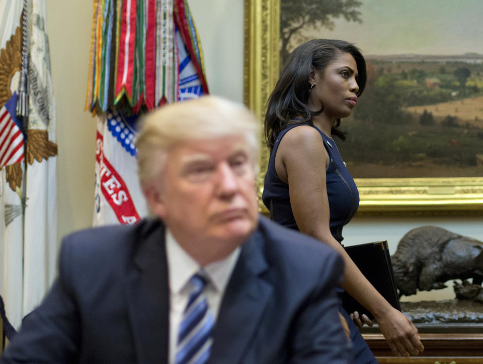 President Trump with Omarosa Manigault Newman