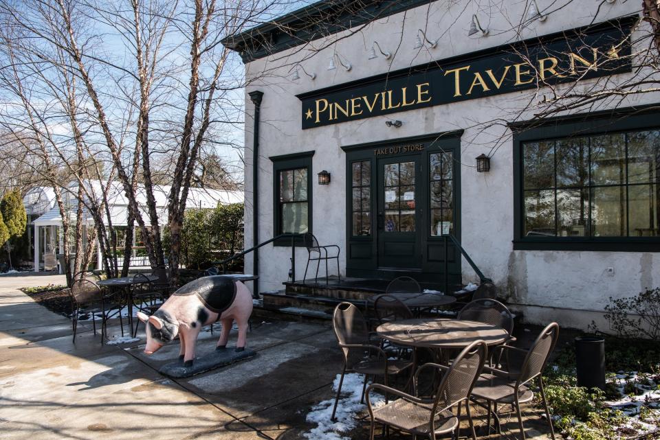 The Pineville Tavern, in Wrightstown, includes a takeout store, where pizza and sauce by The Angelo Pizza can be purchased, plus other Pineville favorites, such as ravioli, sandwiches and wings.
