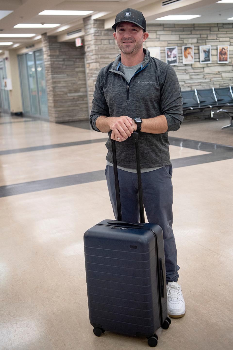 Josh Franklin at the Asheville Regional Airport July 14, 2023.