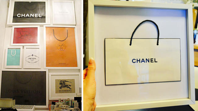 Woman's framed designer bags mocked