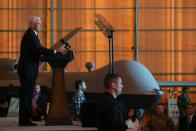 U.S. Vice President Pence delivers remarks to U.S. troops at Al Asad Air Base, Iraq