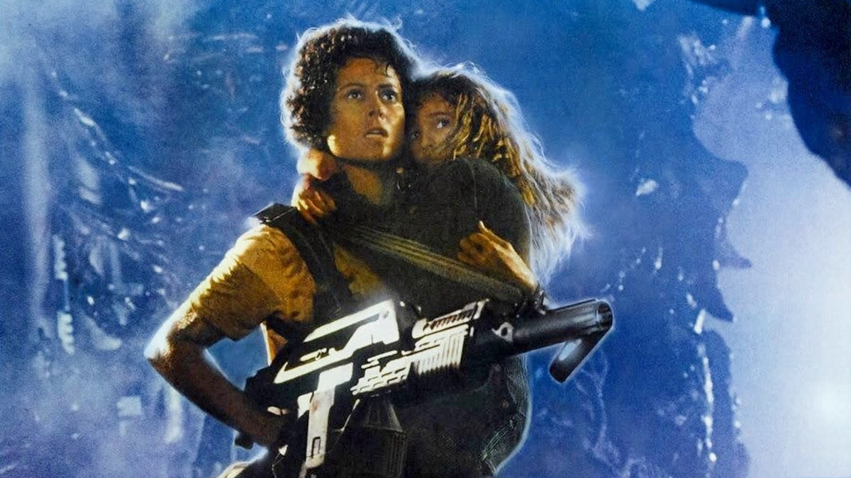 Sigourney Weaver as Ripley on the poster for 'Aliens'. (Credit: Fox)