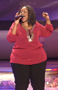 Mandisa, performing on American Idol in 2006.