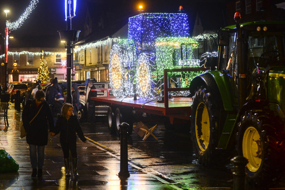 <em>Andrew’s tractor usually takes pride of place outside his house but this year he’s taking it on the road in East Yorkshire (Picture: SWNS)</em>