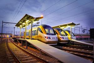 Gautrain fleet in South Africa completes forty million kilometres in service.