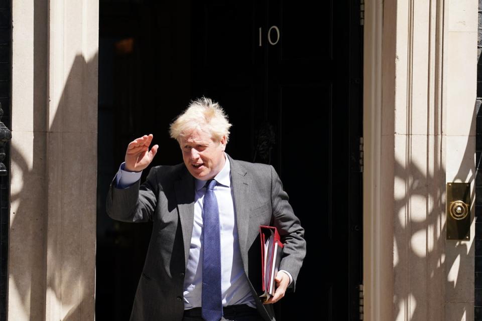 Boris Johnson departs Downing Street to attend Prime Minister’s Questions (Stefan Rousseau/PA) (PA Wire)