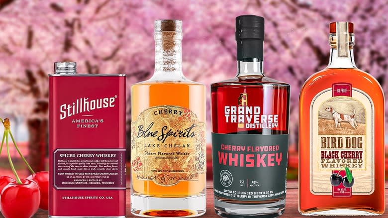 Four cherry whiskey brands