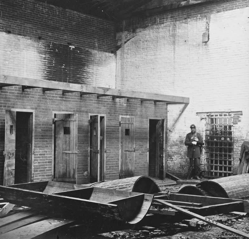 An interior view of the slave pen at 1315 Duke Street in Alexandria, Virginia