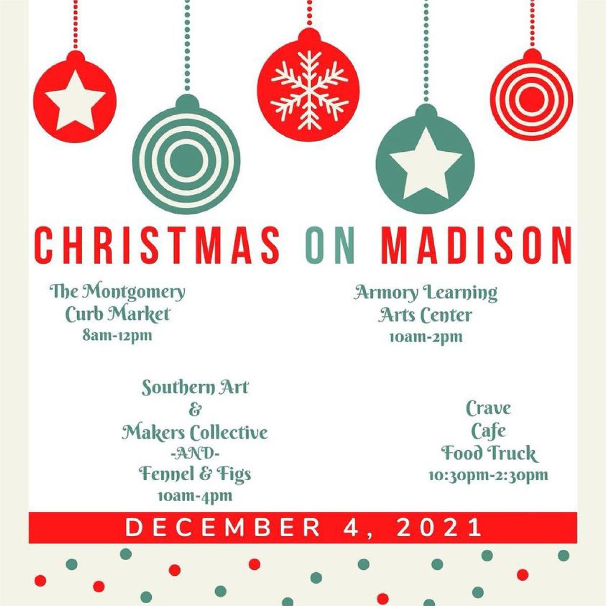 Christmas on Madison is happening Saturday in Montgomery.