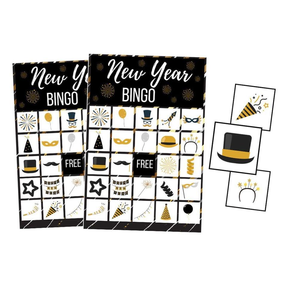 8) PracticalWhimsyCo New Year's Eve Bingo Printable Game