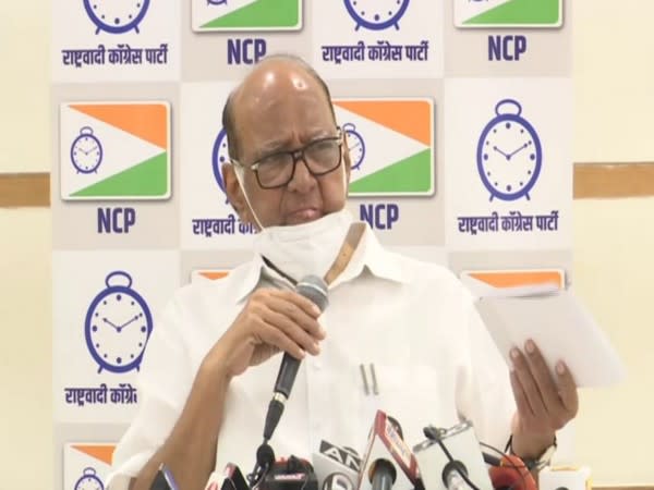 Nationalist Congress Party (NCP) chief Sharad Pawar (Photo/ANI)