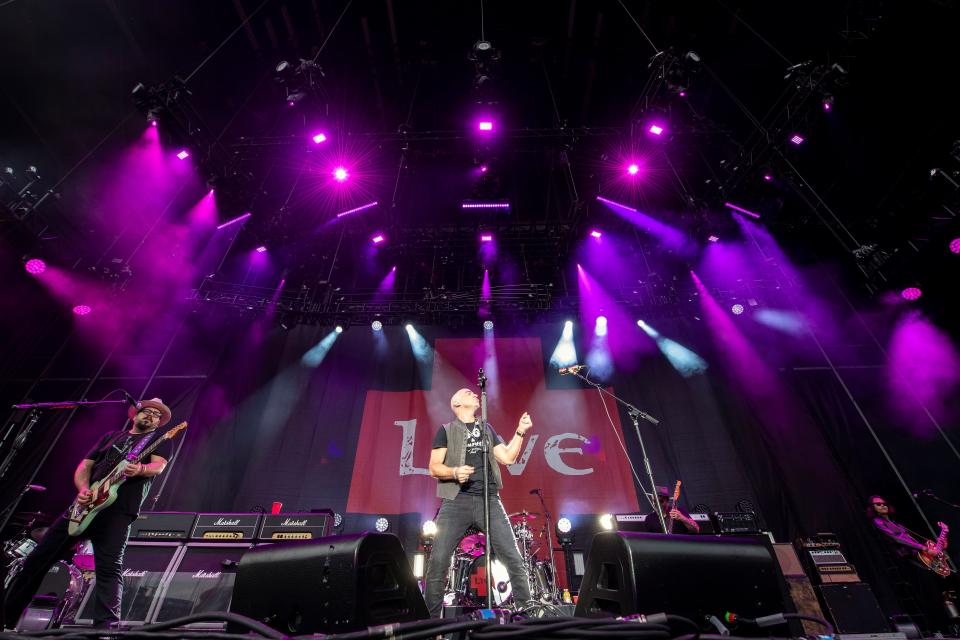 Live performs at Hersheypark Stadium during its current tour with Counting Crows, Friday, August 10, 2018. Hershey was the closest stop to home for the York-based rock band, which is touring with Counting Crows during the '25 Years and Counting' tour.