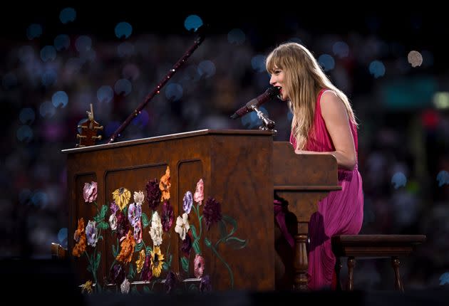 Taylor Swift performs a different song on the piano on each night of the Eras tour