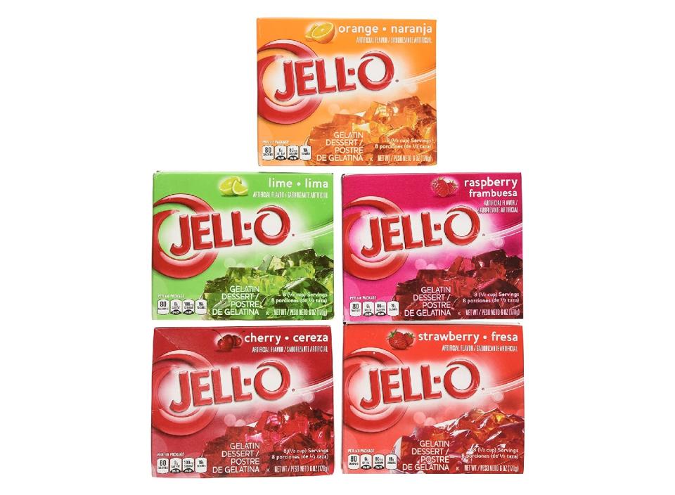 Make your gummies tastier and more colorful when you use JELLO. (Source: Amazon)