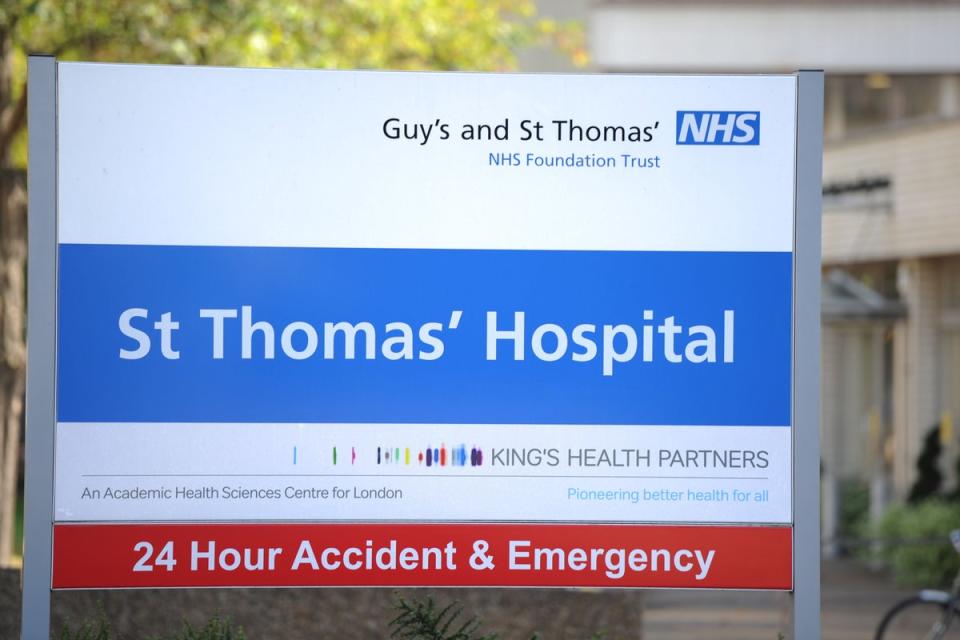 Labour highlighted the way staff at Guys and St Thomas’ in London used a high-intensity theatre (HIT) list to more efficiently perform more procedures (PA)