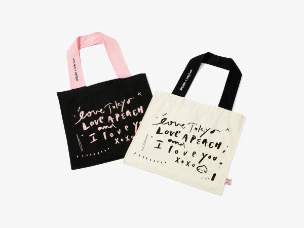 shop for kelly park x apeach merch  tote bag from apeach cafe in tokyo japan