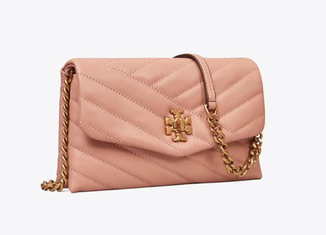 Tory Burch Kira Chevron Glazed Mini Bag in Red