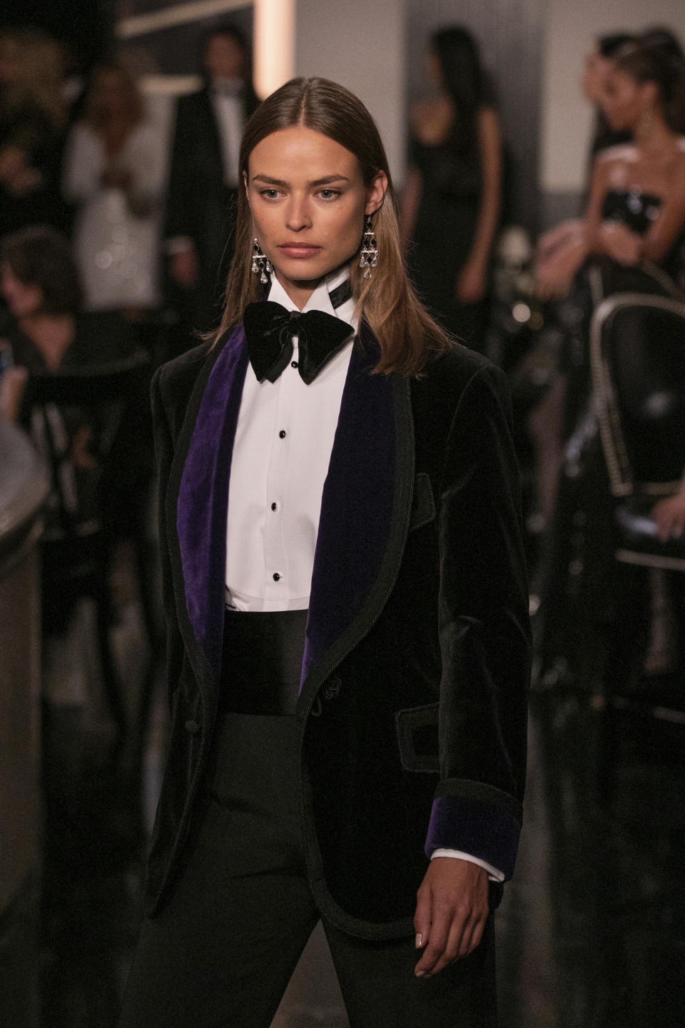 The Ralph Lauren collection is modeled during Fashion Week in New York, Saturday, Sept. 7, 2019. (AP Photo/Jeenah Moon)