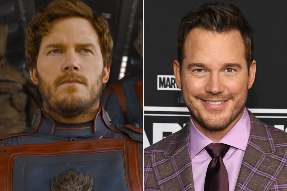 <p><a href="https://people.com/tag/chris-pratt/" rel="nofollow noopener" target="_blank" data-ylk="slk:Chris Pratt;elm:context_link;itc:0;sec:content-canvas" class="link ">Chris Pratt</a> plays Peter Quill, also known as Star-Lord, in the <a href="https://people.com/tag/guardians-of-the-galaxy/" rel="nofollow noopener" target="_blank" data-ylk="slk:Guardians of the Galaxy;elm:context_link;itc:0;sec:content-canvas" class="link "><em>Guardians of the Galaxy</em></a> franchise. Unlike like the rest of his castmates, the actor's costume and makeup is minimal — with one key exception.</p> <p>"We did accentuate a little bit," the film's hair and makeup artist Elizabeth Yianni-Georgiou told <a href="https://www.vanityfair.com/hollywood/2015/02/guardians-of-the-galaxy-makeup-oscar" rel="nofollow noopener" target="_blank" data-ylk="slk:The Hollywood Reporter;elm:context_link;itc:0;sec:content-canvas" class="link "><em>The Hollywood Reporter</em></a> of the abs — defined with some spray-tan magic — the actor reveals in his shirtless scenes. "We could tan him up and accentuate and highlight."</p>