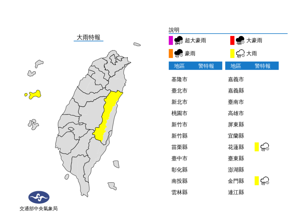 （圖取自中央氣象局網站）