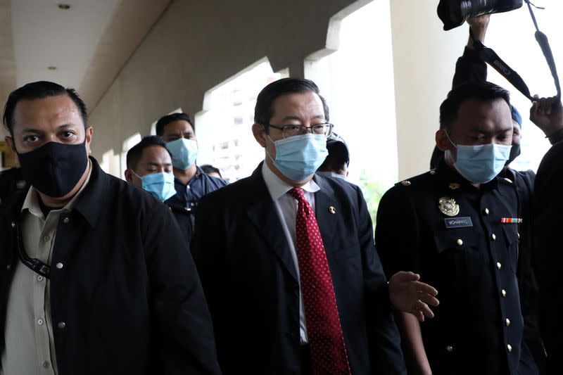 Malaysia's former Finance Minister Lim Guan Eng arrives at Kuala Lumpur High Court in Kuala Lumpur