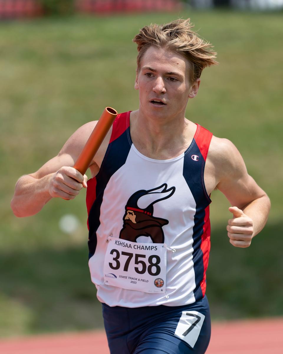 Zach Jowers competed in last year's 4x800 in the State Championship Track and Field meet.