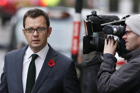 Former News of the World editor Andy Coulson arrives at the Old Bailey courthouse in London November 1, 2013. REUTERS/Stefan Wermuth