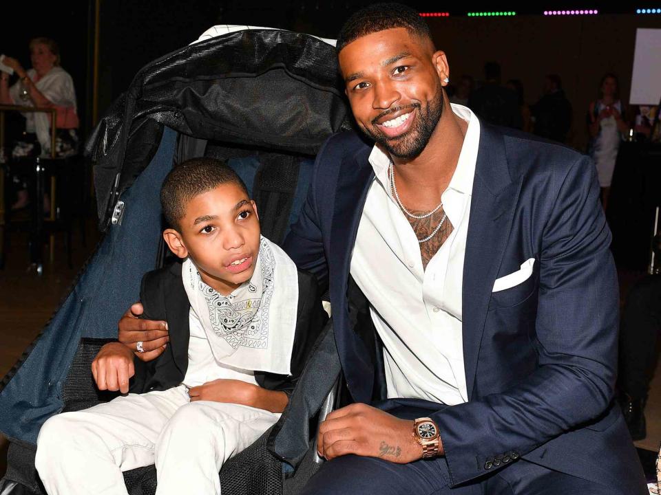 <p>George Pimentel/Getty</p> Tristan Thompson poses with his little brother Amari Thompson at The Amari Thompson Soiree 2019 in support of Epilepsy Toronto on August 01, 2019 in Toronto, Canada.