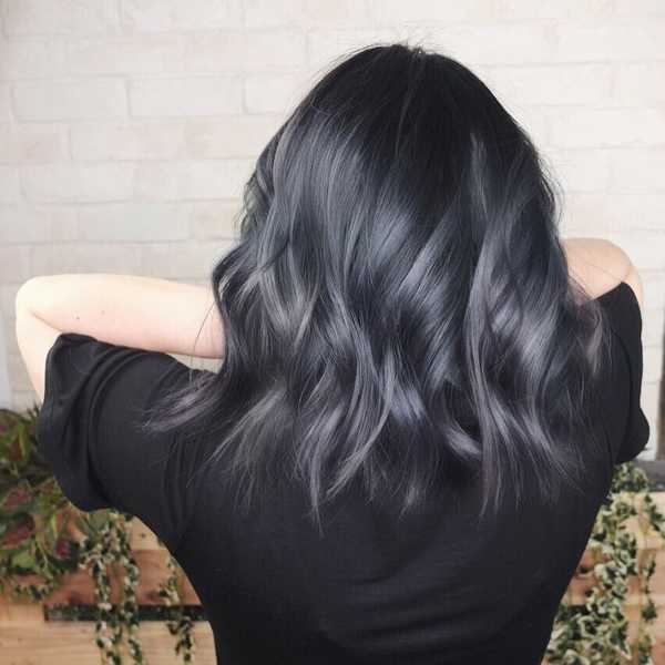 dark grey blue hair