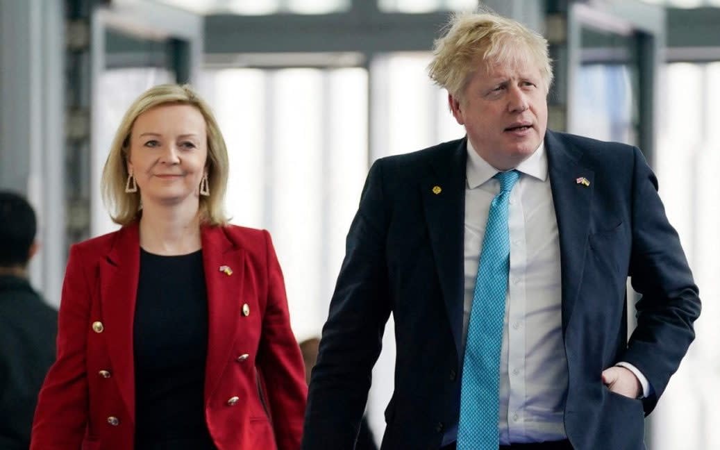 Boris Johnson and Liz Truss both signed an amendment to the Government's Levelling Up and Regeneration Bill - Evan Vucci/AFP via Getty Images