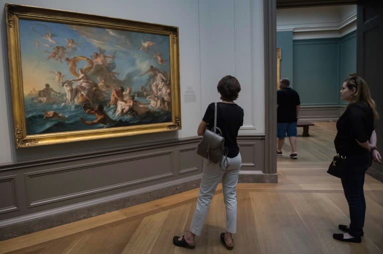 Noel Nicolas Coypel's "The Abduction of Europa" (1726-1727), shown here at the National Gallery of Art in Washington, played a critical role in shaping American taste in 18th century French art